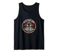 Rock Forever Live Loud Gitarrenspieler-Design im Vintage-Stil Tank Top