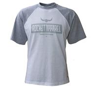 ROCK-IT Apparel Raglan Contrast T-Shirt Kurzarm Premium Rundhals Shirt für Herren 100% Baumwolle Vintage Bikershirt Größen S-5XL Regular Schnitt Farbe Weiß/Dark Heather Grau L