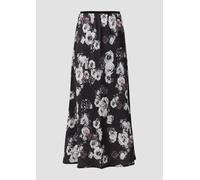 Rock mit All-over-Print in Satinoptik 36 schwarz 2170801.99A5.36