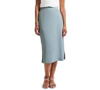 Maxirock STREET ONE, Damen, Gr. 44, blau (arona blau), Stoff, 75% Viskose, 20% Polyester, 5% Elasthan, unifarben, normal wadenlang, Röcke, High Waist (82213943-44) arona blau