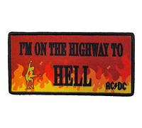 Rock Off Trade Aufnäher – AC/DC "Highway To Hell" Flames – Standard, gewebt