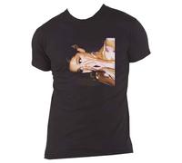 Ariana Grande Unisex-T-Shirt Seitenfoto Schwarz Größe L