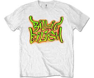 Rock Off Billie Eilish Unisex T-Shirt White Graffiti (size L)