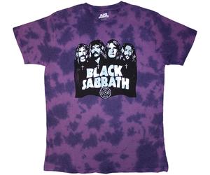 Rock Off Black Sabbath Unisex T-Shirt Purple Band & Logo - Wash Collection (size L)
