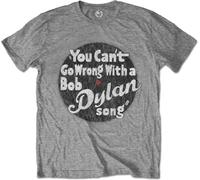 Bob Dylan Herren T-Shirt You Cant Go Wrong, Grau (Grey), M