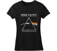 Rock Off Damen Slim Fit, T-Shirt, Pink Floyd DSOTM Refract, GR. 34 (Herstellergröße:Small), Schwarz