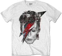 Rock Off David Bowie Unisex T-Shirt Halftone Flash Face (size M)
