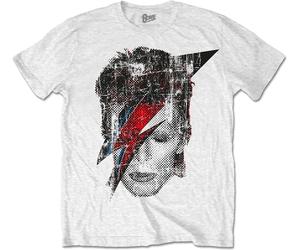 Rock Off David Bowie Unisex T-Shirt Halftone Flash Face (size M)
