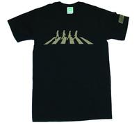 Rocks-off Herren-T-Shirt The Beatles Abbey Road Silhouette Schwarz Größe Large