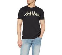 Rock Off Herren Regular Fit T-Shirt The Beatles Abbey Road Silhouette, Gr. X-Large (Herstellergröße: X-Large), Schwarz