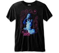 Rock Off Janis Joplin Unisex T-Shirt: Floral Frame (size L)