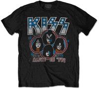 Rock Off KISS Unisex Tee: Alive In '77 (size L)