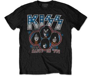Rock Off KISS Unisex Tee: Alive In '77 (size S)