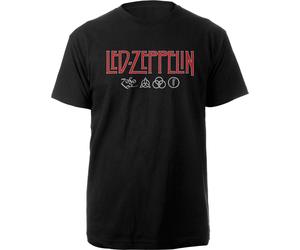 Rock Off Led Zeppelin Unisex T-Shirt Logo & Symbols (size L)