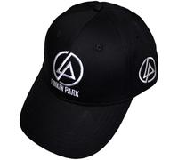 Rock Off Linkin Park - Unisex-Baseballkappe mit konzentrischem Seiten-Logo, Farbe: Schwarz, Größe: O/S, Schwarz, Einheitsgröße