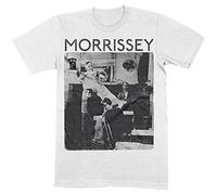Rock Off Morrissey T-Shirt Barber Shop Logo Neu Offiziell Herren Weiß Größe L