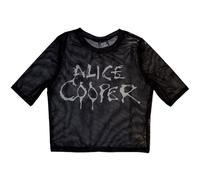 Rock Off officially licensed products Alice Cooper Dripping Logo Mesh Crop Top M