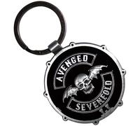 Rock Off officially licensed products Avenged Sevenfold Deathbat Crest Drum Double Sided Schlüsselring Keychain One Size