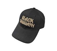Rock Off officially licensed products Black sabbath Baseball Cap Text Band Logo Nue offiziell Schwarz One Size