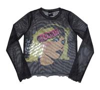 Rock Off officially licensed products Blondie Punk Poster Long Sleeve Mesh Crop Top XXL