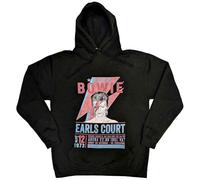 Rock Off officially licensed products David Bowie Kapuzenpullover Earls Court '73 Logo Nue offiziell Herren Schwarz L
