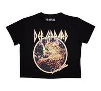 Rock Off officially licensed products Def Leppard Love Bites Band Logo Crop Top L