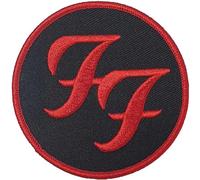 Foo Fighters - Rock Off officially licensed products Foo Fighters Patch Circle Logo offiziell Embroidered woven iron on 105 x 45mm One Size