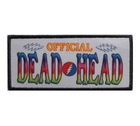 Rock Off officially licensed products Grateful Dead Patch Dead Head Logo offiziell Printed Iron On 105 x 45mm One Size