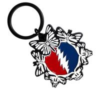 Rock Off officially licensed products Grateful Dead Steal Your Face Butterflies Schlüsselring Keychain One Size