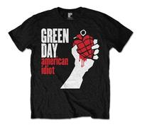 Rock Off officially licensed products Green Day American Band Logo Kinder-T-Shirt, Schwarz, 6 Jahre