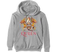Rock Off officially licensed products Grey Queen Crest Freddie Mercury offiziell Männer Kapuzenpullover (XX-Large)