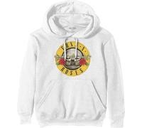 Rock Off officially licensed products Guns N' Roses Classic Logo White offiziell Männer Kapuzenpullover (Large)