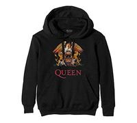 Rock Off Trade Herren Kapuzenpullover Queen Classic Crest - Schwarz M - 80% Baumwolle