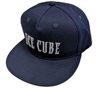 Rock Off officially licensed products Ice Cube Baseball Cap Logo Nue offiziell Navy Blau Snapback One Size