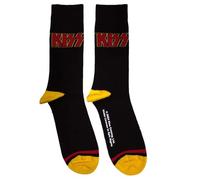 Rock Off officially licensed products KISS Rot Band Logo Single Stripe Ankle Socken One Size