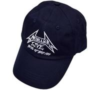 Rock Off Metallica Live Baseball Cap Size One Size Navy Blue Navy Blue One Size, Marineblau, EinheitsgröÃŸe