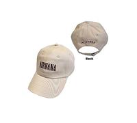 Rock Off officially licensed products Nirvana Baseball Cap Text Logo Band in Utero Nue offiziell Sand One Size