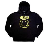 Rock Off officially licensed products Nirvana Gelb Grunge Face Pullover Kapuzenpullover L