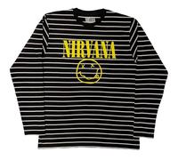 Rock Off officially licensed products Nirvana Grunge Face Face Striped Sweatshirt S