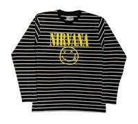 Rock Off officially licensed products Nirvana Grunge Face Face Striped Sweatshirt S