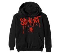 Rock Off officially licensed products offiziell Herren Schwarz Slipknot Kapuzenpullover Splatter Band Logo Back Print XXXL