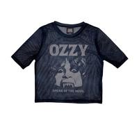 Rock Off officially Licensed Products Ozzy Osbourne Speak of The Devil Mesh Crop Top XS