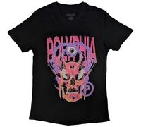 Rock Off officially licensed products Polyphia "Skull Circle P" Unisex-Langarm-T-Shirt, Schwarz, Schwarz , XL