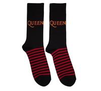 Rock Off officially licensed products Queen Band Logo And Stripes Ankle Socken One Size