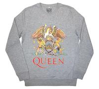 Rock Off officially licensed products Queen Classic Crest Band Logo Sweatshirt L