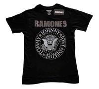 Rock Off officially licensed products Ramones Kinder-T-Shirt mit Strasssteinen, offizielles Produkt, Schwarz, Größe S (5/6 Jahre)