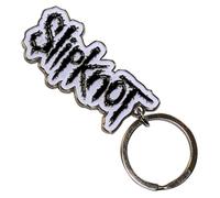 Rock Off officially licensed products Slipknot Schwarz Logo Weiß Border Band Logo Schlüsselring Keychain One Size