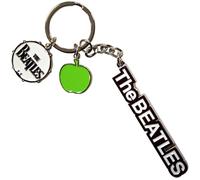 Rock Off officially licensed products The Beatles Text Logo Drop T Drum & Apple Charms Keychain One Size