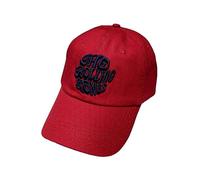 Rock Off officially licensed products The Rolling Stones Baseball Cap Vintage 70s Band Logo Nue offiziell Maroon Rot One Size