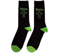 Rock Off officially licensed products Tupac Grün Cross Ankle Socken One Size